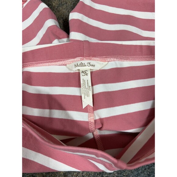 Matilda Jane Girls Size 14 Bonnie Striped Ruffle Trim Shorties! Ruched Sides! - Picture 6 of 6